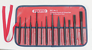 Proto® 12 Piece Punch & Chisel Set - Americas Industrial Supply