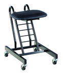9" - 18" Ergonomic Worker Seat - Portable on swivel casters - Americas Industrial Supply