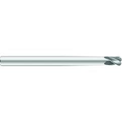 3/8 x 3/8 x 3/8 x 4 OAL .094 C/R 4 Flute Necked Carbide End Mill - Round Shank-TiAlN Coated - Americas Industrial Supply