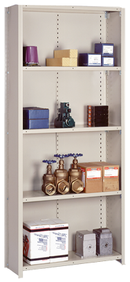 36 x 12 x 84'' - Closed Style Box "W" 18-Gauge Add-On Shelving Unit - Americas Industrial Supply