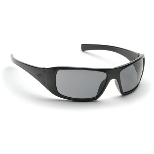 Safety Glasses - Black Frame, Gray Lens - Americas Industrial Supply