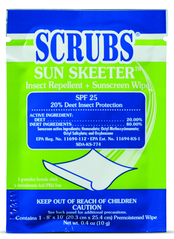 SUN SKEETER™ Insect Repellent & Sunscreen Wipes - Package of 100 - Americas Industrial Supply