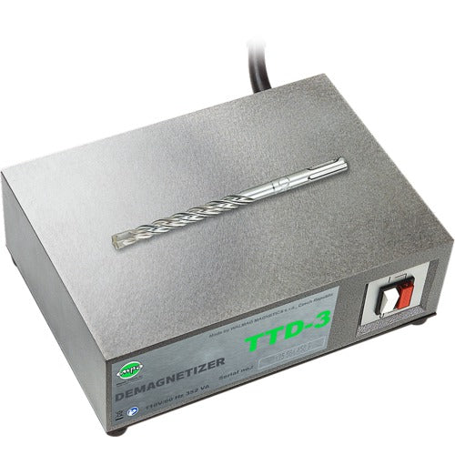 9.8″ × 7.1″ × 3.4″ 110V/60Hz Table Top Demagnetizer - Exact Industrial Supply