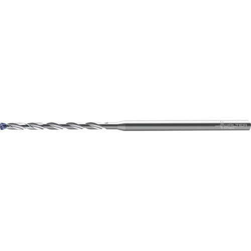 2.5 mm Dia. × 3 mm Shank × 39 mm Flute Length × 77 mm OAL, 140°, 2xD Flute, Coolant Thru, DIN 6535 HA, Round Solid Carbide Drill A6589AMP-2.5 - Exact Industrial Supply