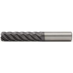 3/8x3/8x1-1/2x4 .030R 5FL Carbide End Mill-Round Shank-AlTiN - Americas Industrial Supply