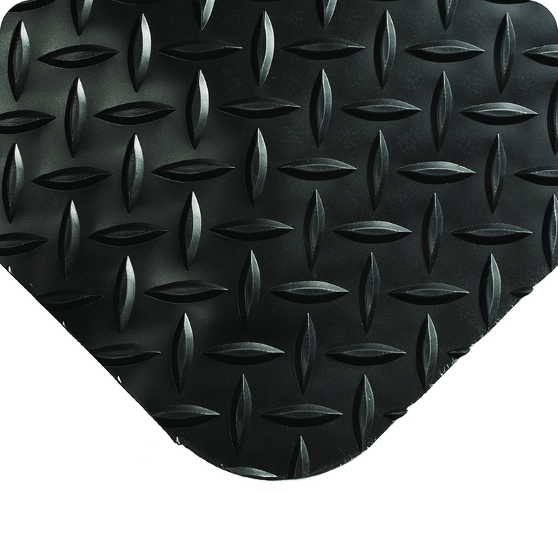 Diamond-Plate Select 19/16" x 3' x 5' Black Work Mat - Americas Industrial Supply
