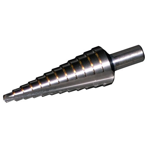 7/8-1-3/8 RHC HSS 118 Degree Split Point Step Drill - Bright - Exact Industrial Supply