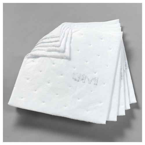 3M Oil Sorbent Sheets HP-255 430 mm × 480 mm - Americas Industrial Supply