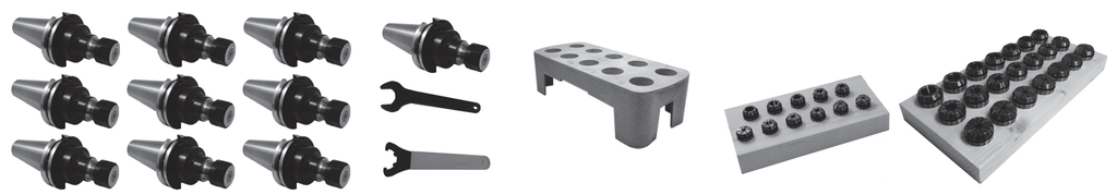 Toolholders - CAT 40 Collet Chuck Package - Part # C40-CCPKG - Americas Industrial Supply