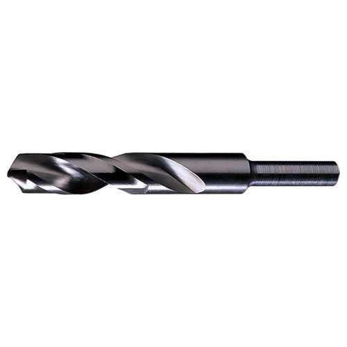 1-17/64 RHS / RHC HSS 118 Degree Radial Point 1/2″ Reduced Shank Silver & Deming Drill - Steam Oxide - Exact Industrial Supply