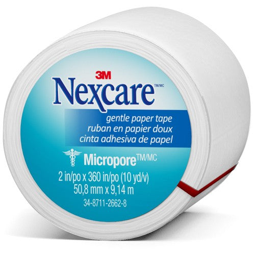 Nexcare Micropore Paper First Aid Tape 530-P1/2 2″ × 10 yds Wrapped - Americas Industrial Supply