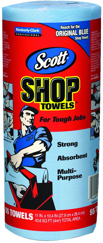 Case of 30 Rolls Blue Shop Wipers (55 sheets/roll) - Americas Industrial Supply