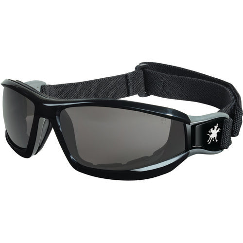 RP1 Black Frame w/Strap Gray Anti-Fog Lens - Safety Glasses - Americas Industrial Supply