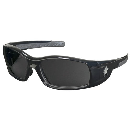 Safety Glasses - Black Frame-Gray Lens - SR1 Style - Americas Industrial Supply