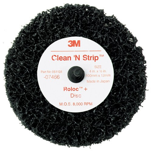 Scotch-Brite Roloc + Clean and Strip Disc 7466 4″ × 1/2″ S XCS - Americas Industrial Supply