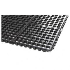 3' x 3' x 5/8" Thick Drainage Mat - Black - Americas Industrial Supply