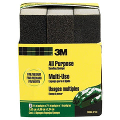 3M General Purpose Sanding Sponge 908NA-3P-CC 3 3/4″ × 2 5/8″ × 1″ Dual Grit Fine/Medium - Americas Industrial Supply