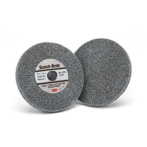 Scotch-Brite Roloc Deburr and Finish PRO Unitized Wheel TR 3″ × 1/4″ x NH 6C MED+ - Americas Industrial Supply