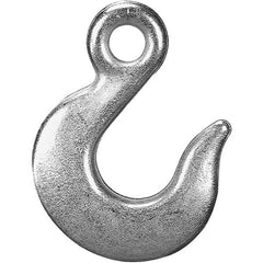 Eye Hooks; Chain Diameter: .375 in; Chain Grade: 43; Work Load Limit: 2600; Material: Forged Steel; Reach (Inch): .375 in; Hook Throat: .73 in; Eye Inside Diameter: .25 in