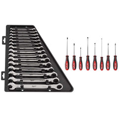 Combination Wrench Set: 23 Pc, Metric