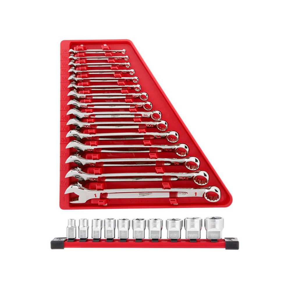 Combination Wrench Set: 25 Pc, Inch