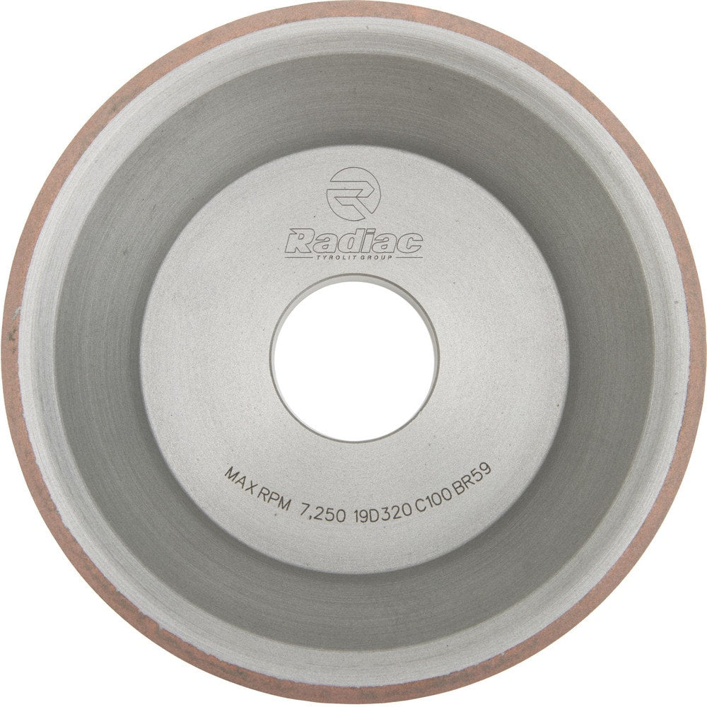 Tool & Cutting Grinding Wheel: 3-3/4" Dia, 1-1/2" Width, 1-1/4" Hole, 100 Grit, R Hardness, Type 11V9