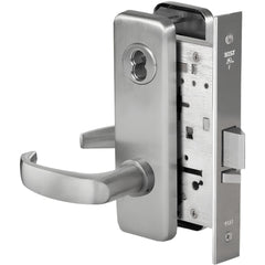 Lever Locksets; Lockset Type: Storeroom; Key Type: Keyed Different; Back Set: 2-3/4; Cylinder Type: Less Core; Material: Metal; Door Thickness: 1-3/4; Finish: Satin Chrome