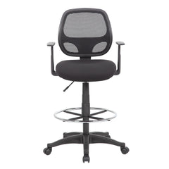 Swivel & Adjustable Stools; Base Type: Nylon; Type: Commercial Grade Mesh Stool; Seat Material: Fabric Upholstery; Foot Type: Caster; Weight Capacity: 275; Seat Color: Black; Seat Adjustment Type: Lever; Base Material: Nylon