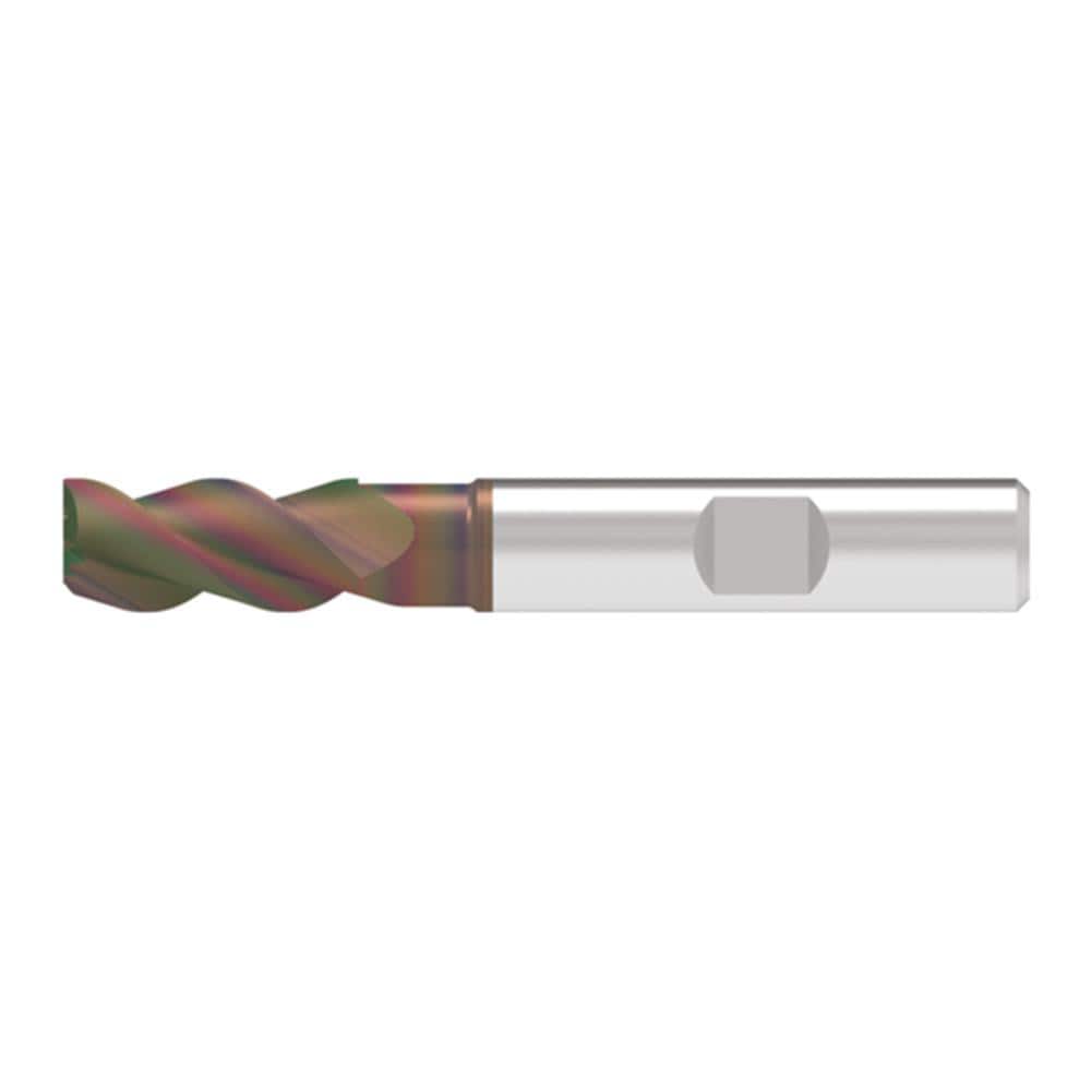 Corner Radius End Mill: 20.00 mm Dia, 42.00 mm LOC, 1.00 mm Radius, 3 Flute, Solid Carbide