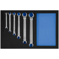 Double Head Open End Wrench Set: 6 Pc, Inch