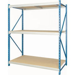 Storage Racks; Rack Type: Bulk Rack Starter Unit; Overall Width (Inch): 72; Overall Height (Inch): 123; Overall Depth (Inch): 36; Material: Steel; Color: Marine Blue, Light Gray; Finish: Powder Coated