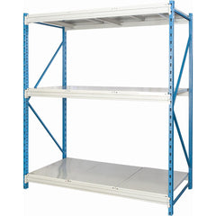 Storage Racks; Rack Type: Bulk Rack Starter Unit; Overall Width (Inch): 72; Overall Height (Inch): 123; Overall Depth (Inch): 24; Material: Steel; Color: Marine Blue, Light Gray; Finish: Powder Coated