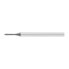 Corner Radius End Mill: 1.50 mm Dia, 1.50 mm LOC, 0.30 mm Radius, 2 Flute, Solid Carbide