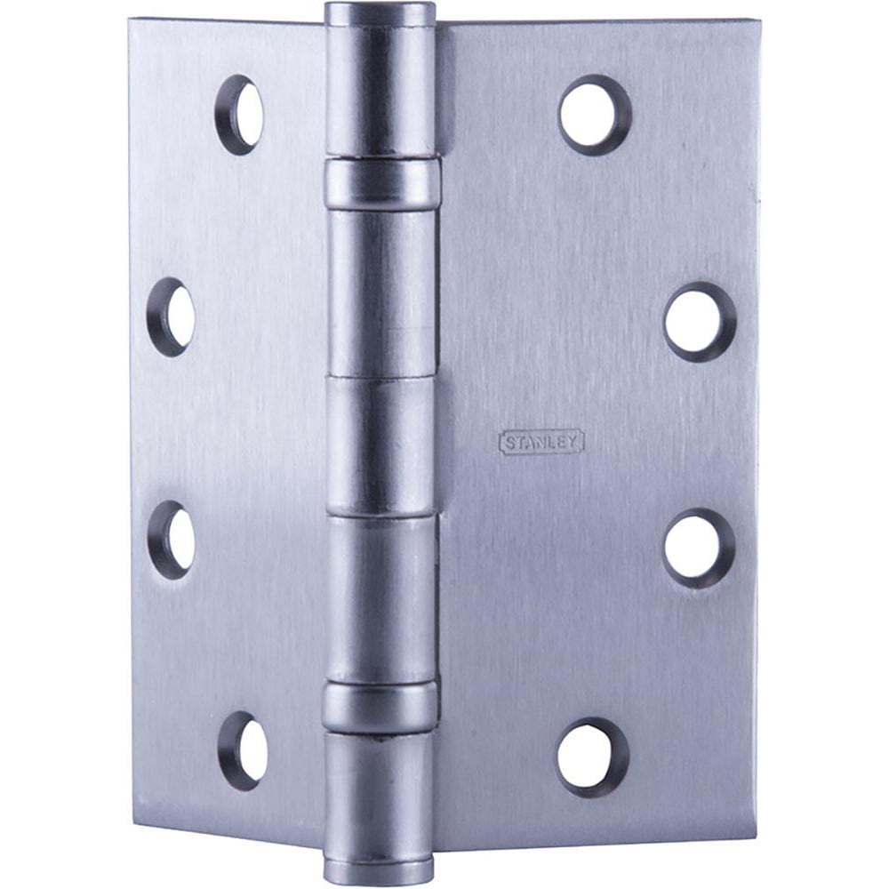 Commercial Hinges; Mount Type: Full-Mortise; Hinge Material: Steel; Length (Inch): 5; Finish: Satin Chrome; Door Leaf Height (Decimal Inch): 5.0000; Door Leaf Width (Decimal Inch): 2.2500; Frame Leaf Height (Decimal Inch): 5.0000