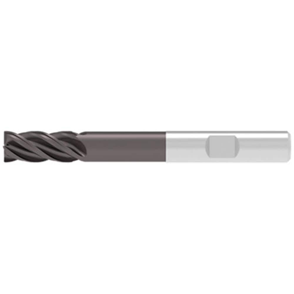 Corner Chamfer End Mill: 5.00 mm Dia, 13.00 mm LOC, 4 Flute, 0.10 mm Chamfer Width, Solid Carbide