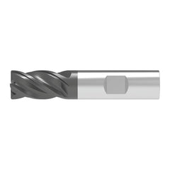 Corner Chamfer End Mill: 16.00 mm Dia, 22.00 mm LOC, 4 Flute, 0.30 mm Chamfer Width, Solid Carbide