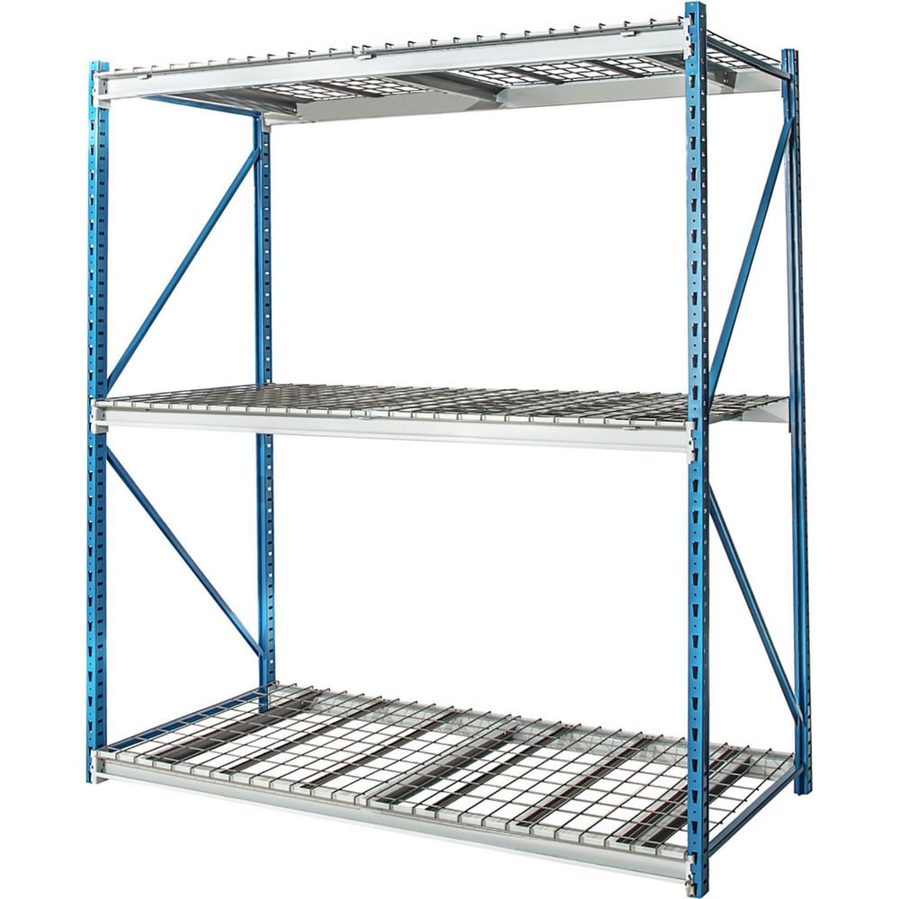 Storage Racks; Rack Type: Bulk Rack Starter Unit; Overall Width (Inch): 60; Overall Height (Inch): 87; Overall Depth (Inch): 24; Material: Steel; Color: Marine Blue, Light Gray; Finish: Powder Coated