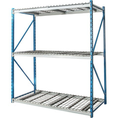 Storage Racks; Rack Type: Bulk Rack Starter Unit; Overall Width (Inch): 72; Overall Height (Inch): 123; Overall Depth (Inch): 24; Material: Steel; Color: Marine Blue, Light Gray; Finish: Powder Coated