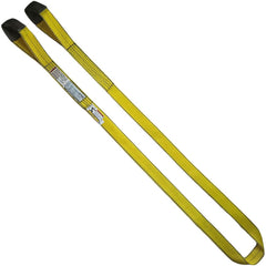 Flat Eye & Eye, Type 3 Web Sling: 30' Long, 3" Wide, 9300 lb Vertical Capacity, Polyester