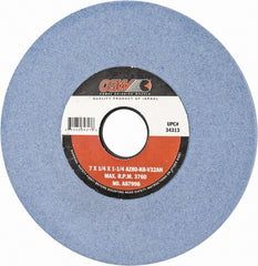 Surface Grinding Wheel: 7" Dia, 1/4" Thick, 1-1/4" Arbor, 80 Grit