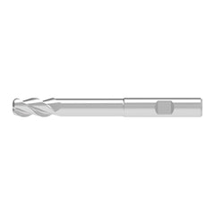 Corner Radius End Mill: 12.00 mm Dia, 31.00 mm LOC, 4.00 mm Radius, 3 Flute, Solid Carbide
