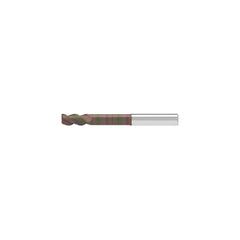 Corner Chamfer End Mill: 7.00 mm Dia, 21.00 mm LOC, 3 Flute, 0.20 mm Chamfer Width, Solid Carbide