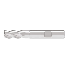 Corner Chamfer End Mill: 15.00 mm Dia, 33.00 mm LOC, 3 Flute, 0.20 mm Chamfer Width, Solid Carbide