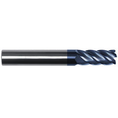 Corner Radius End Mill: 5/8" Dia, 1-5/8" LOC, 0.0625" Radius, 5 Flute, Solid Carbide