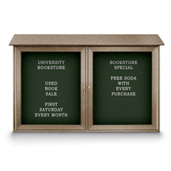 Enclosed Letter Board: 45" Wide, 30" High, Fabric, Woodland Green