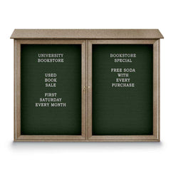 Enclosed Letter Board: 52" Wide, 40" High, Fabric, Woodland Green