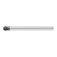 Corner Radius End Mill: 7.00 mm Dia, 9.00 mm LOC, 1.50 mm Radius, 4 Flute, Solid Carbide