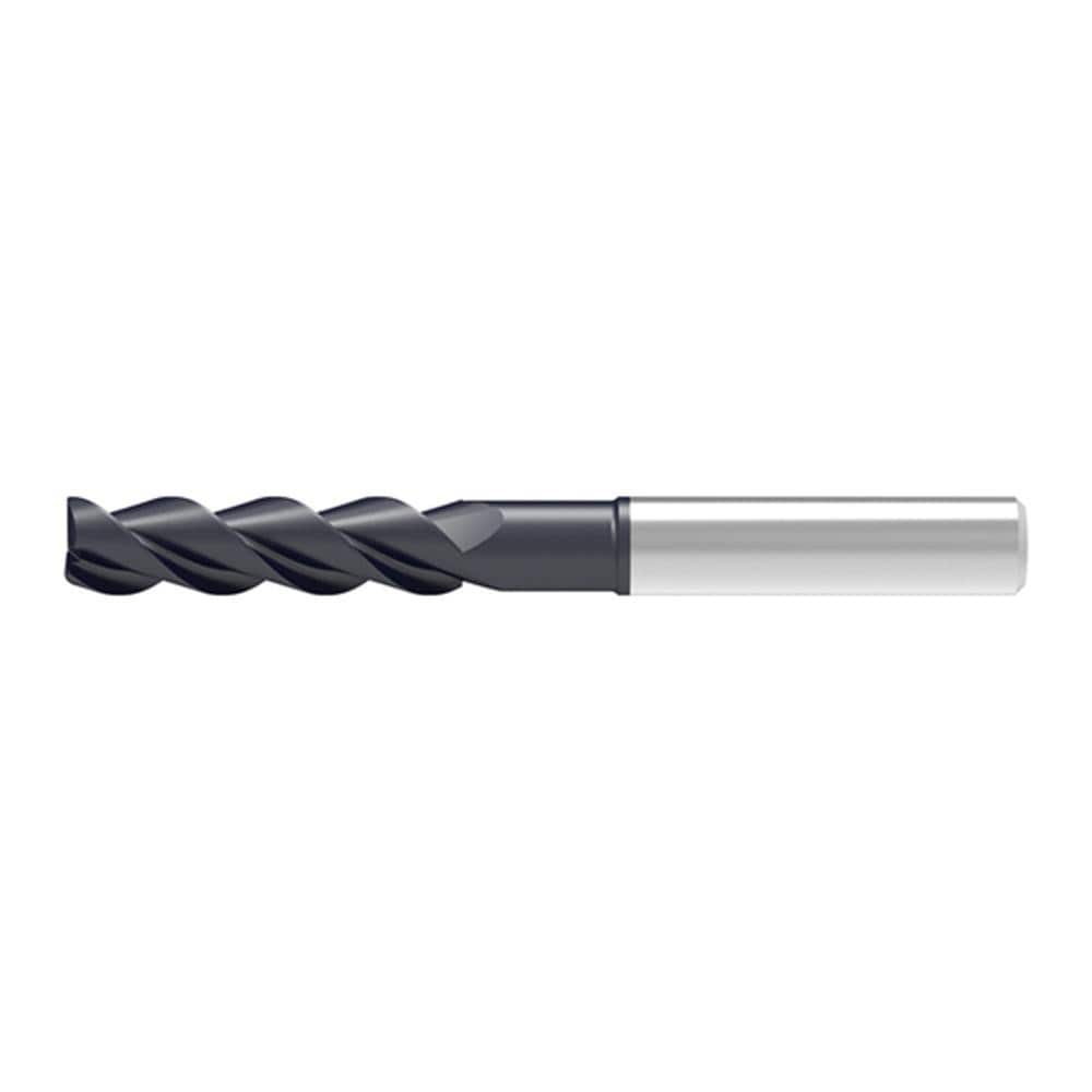 Corner Chamfer End Mill: 12.00 mm Dia, 45.00 mm LOC, 3 Flute, 0.20 mm Chamfer Width, Solid Carbide