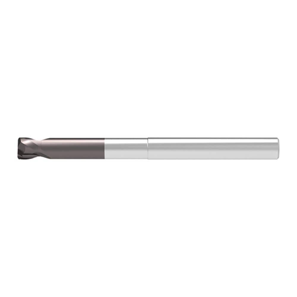 Corner Radius End Mill: 3.00 mm Dia, 2.00 mm LOC, 0.50 mm Radius, 2 Flute, Solid Carbide