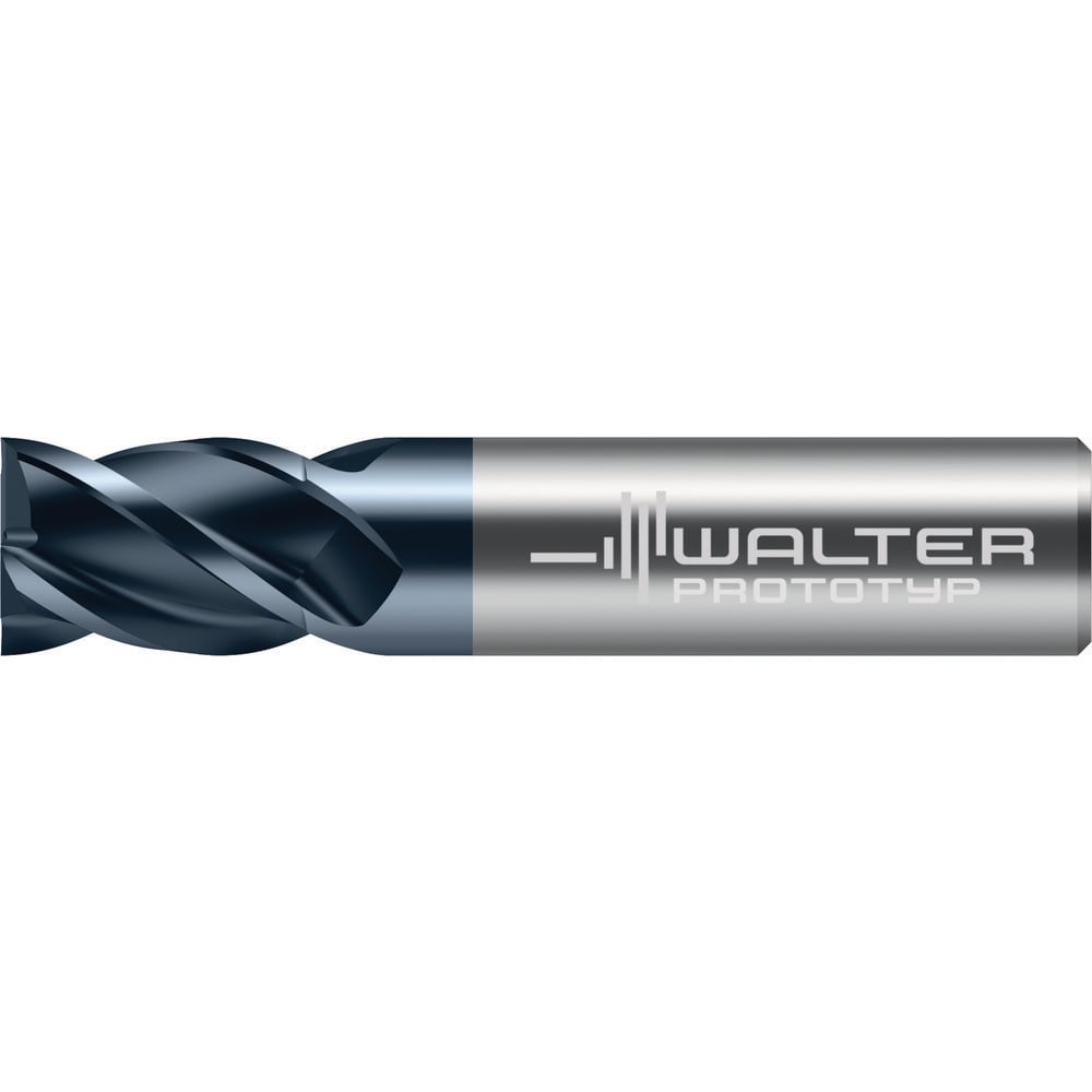 Square End Mill: 3/8" Dia, 1-3/4" LOC, 4 Flute, Solid Carbide